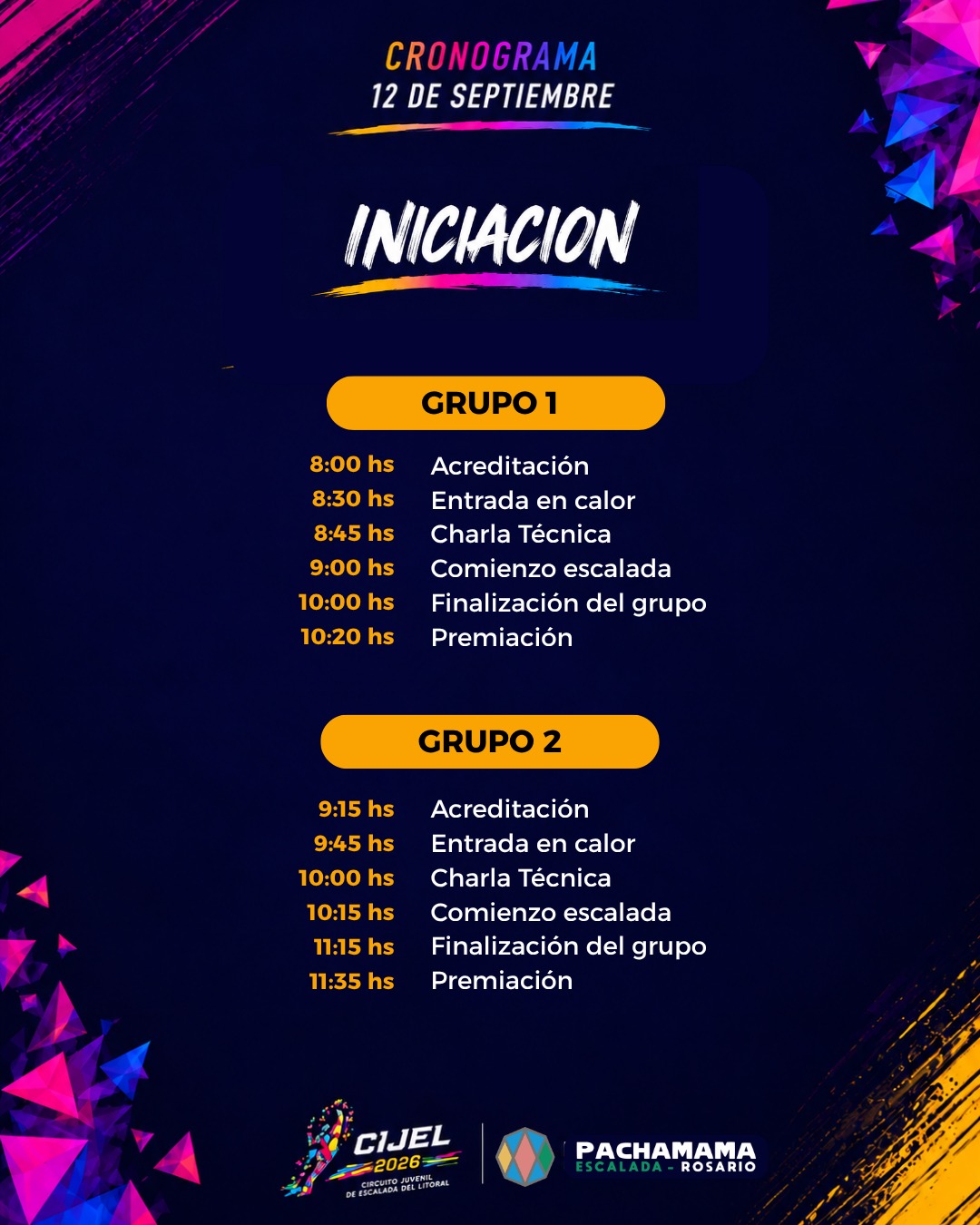 Cronograma Participativa — Iniciación — 12 de Septiembre