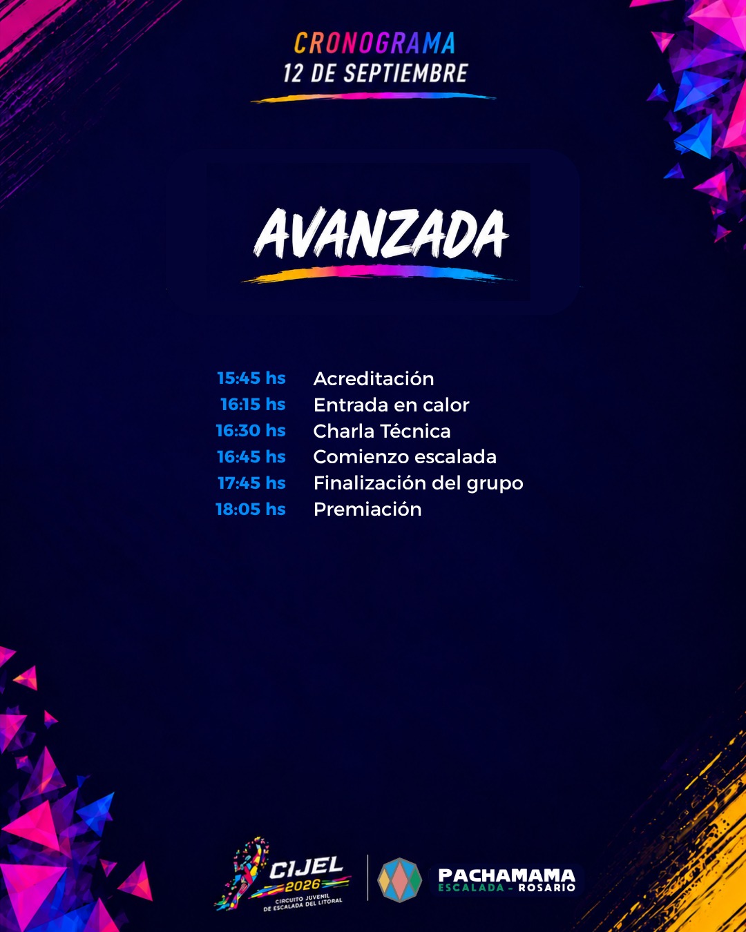 Cronograma Participativa — Avanzada — 12 de Septiembre